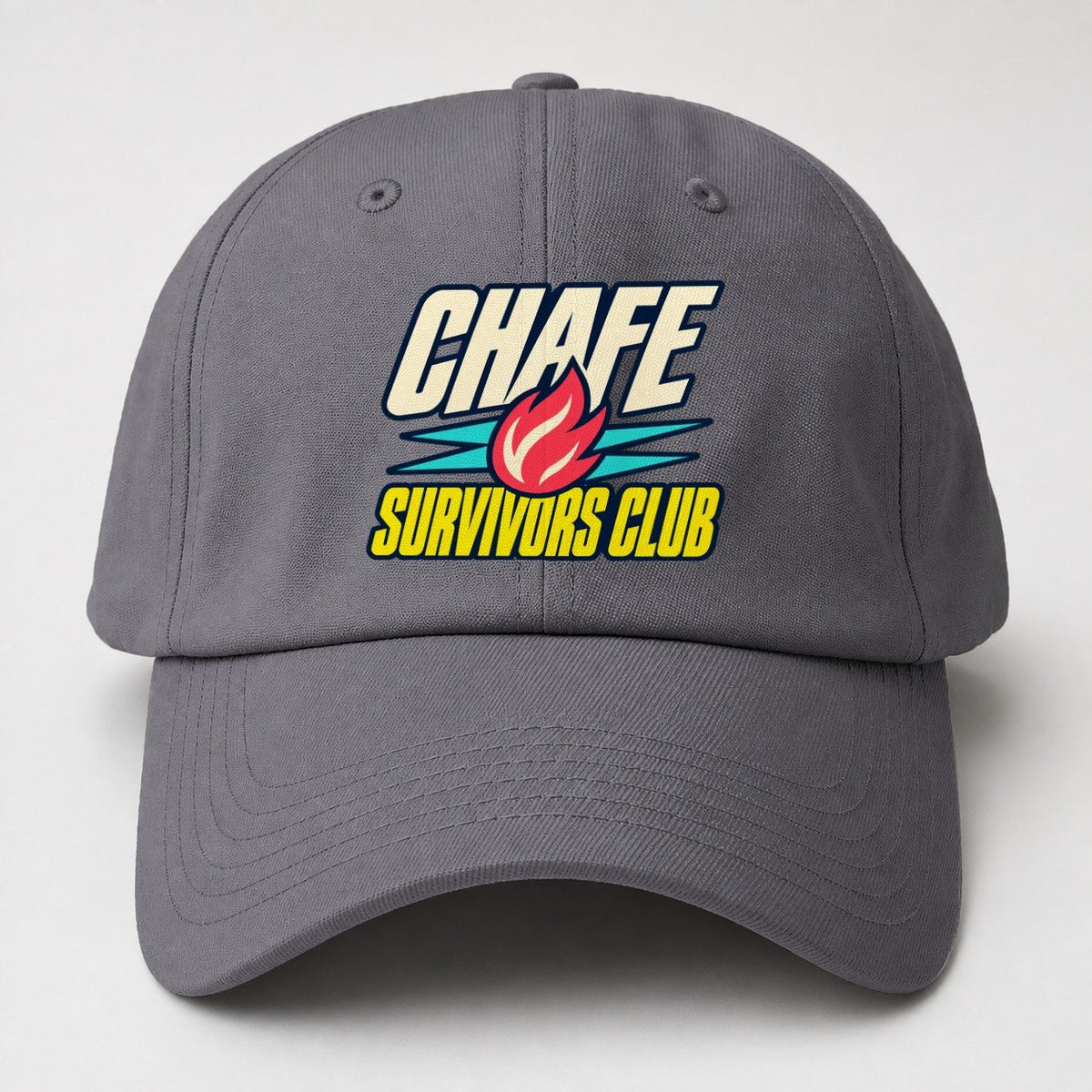 Chafe Survivors Club 90S Running Clubs Baseball Cap – Grey