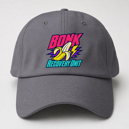 Bonk Recovery Unit 90S Running Clubs Baseball Cap – Grey