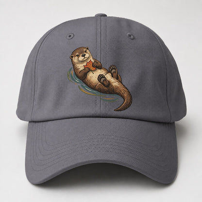 Otter Floating Leaf Gentle Wild Baseball Cap – Grey