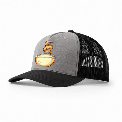 Lathe Bowl Silhouette Woodworking Trucker Hat – Grey Black