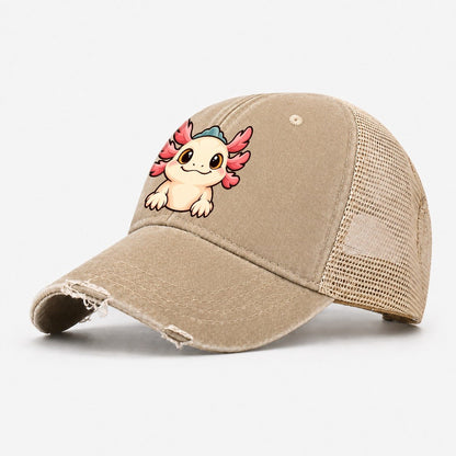 Tank Room Axolotl Aquarium Keeping Washed Trucker Hat – Khaki