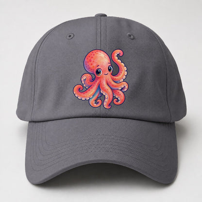Octopus Tucked Curl Sea Sprite Baseball Cap – Grey