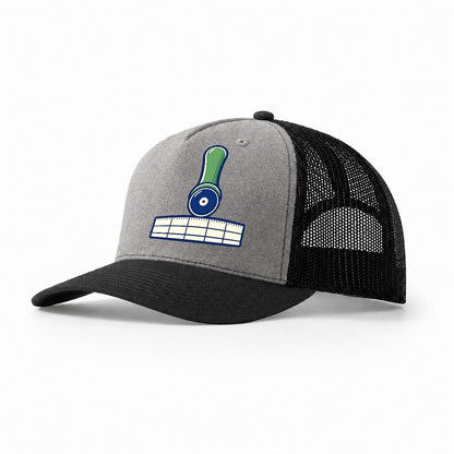 Rotary Cutter And Ruler Sewing And Quilting Trucker Hat – Grey Black