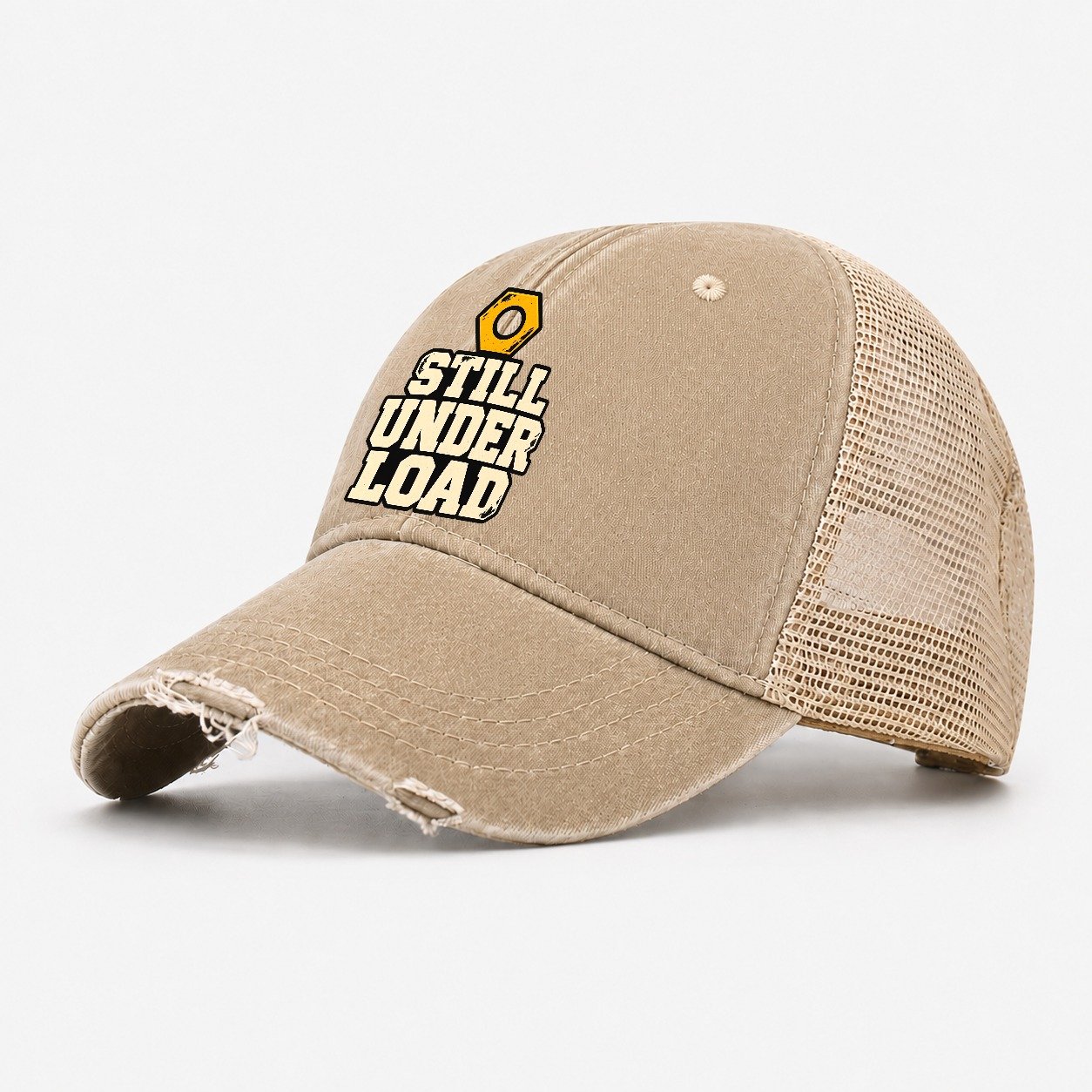 Still Under Load Heavy Duty Washed Trucker Hat – Khaki