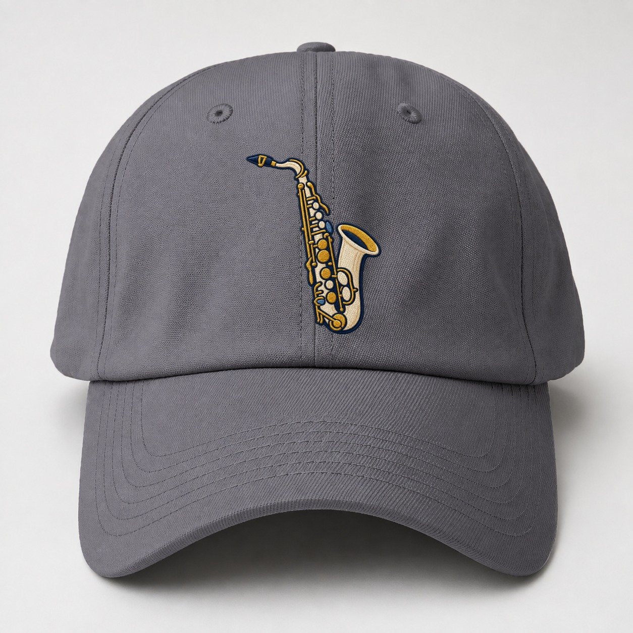 Saxophone Tiny Solo Marks Baseball Cap – Grey