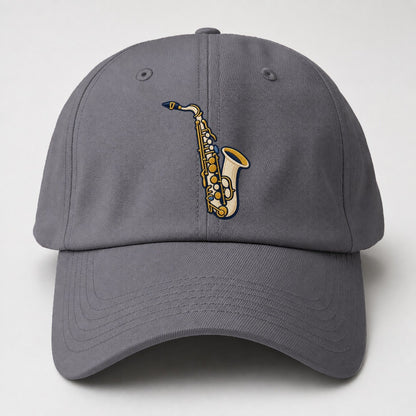 Saxophone Tiny Solo Marks Baseball Cap – Grey