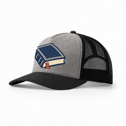 Hardcover Book Tiny Solo Marks Trucker Hat – Grey Black