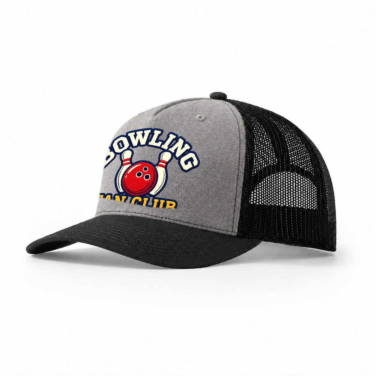 Bowling Fan Club Trucker Hat – Grey Black