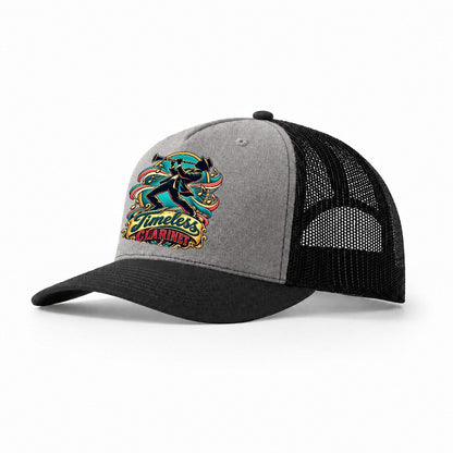 Timeless Clarinet Music Instruments Trucker Hat – Grey Black