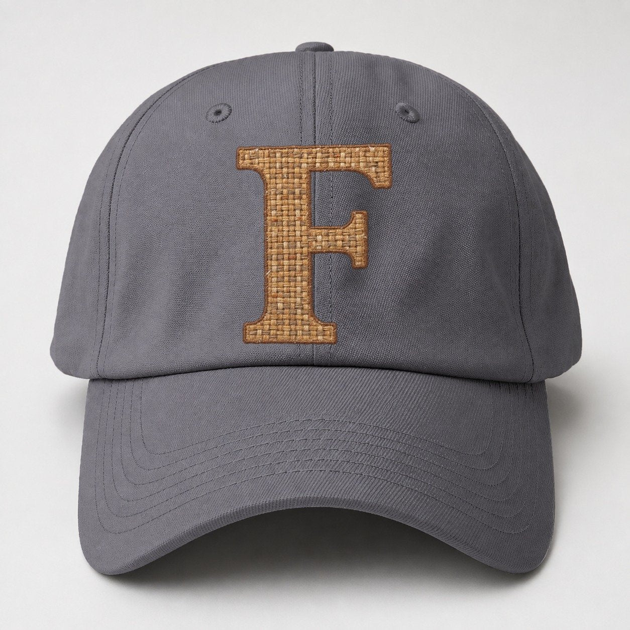 Woven Tweed F Monogram Baseball Cap – Grey
