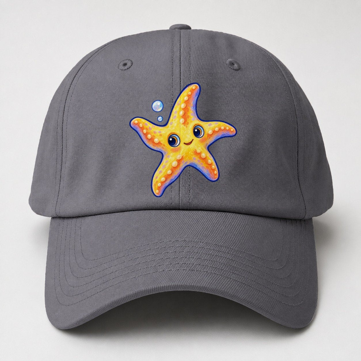 Starfish Side Float Sea Sprite Baseball Cap – Grey
