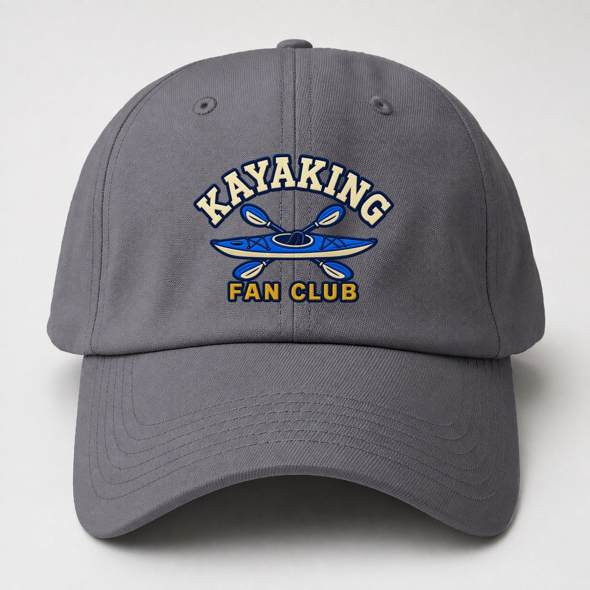 Kayaking Fan Club Baseball Cap – Grey