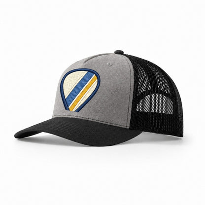 Guitar Pick Tiny Solo Marks Trucker Hat – Grey Black