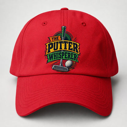 The Putter Whisperer Golf Life Baseball Cap – Red