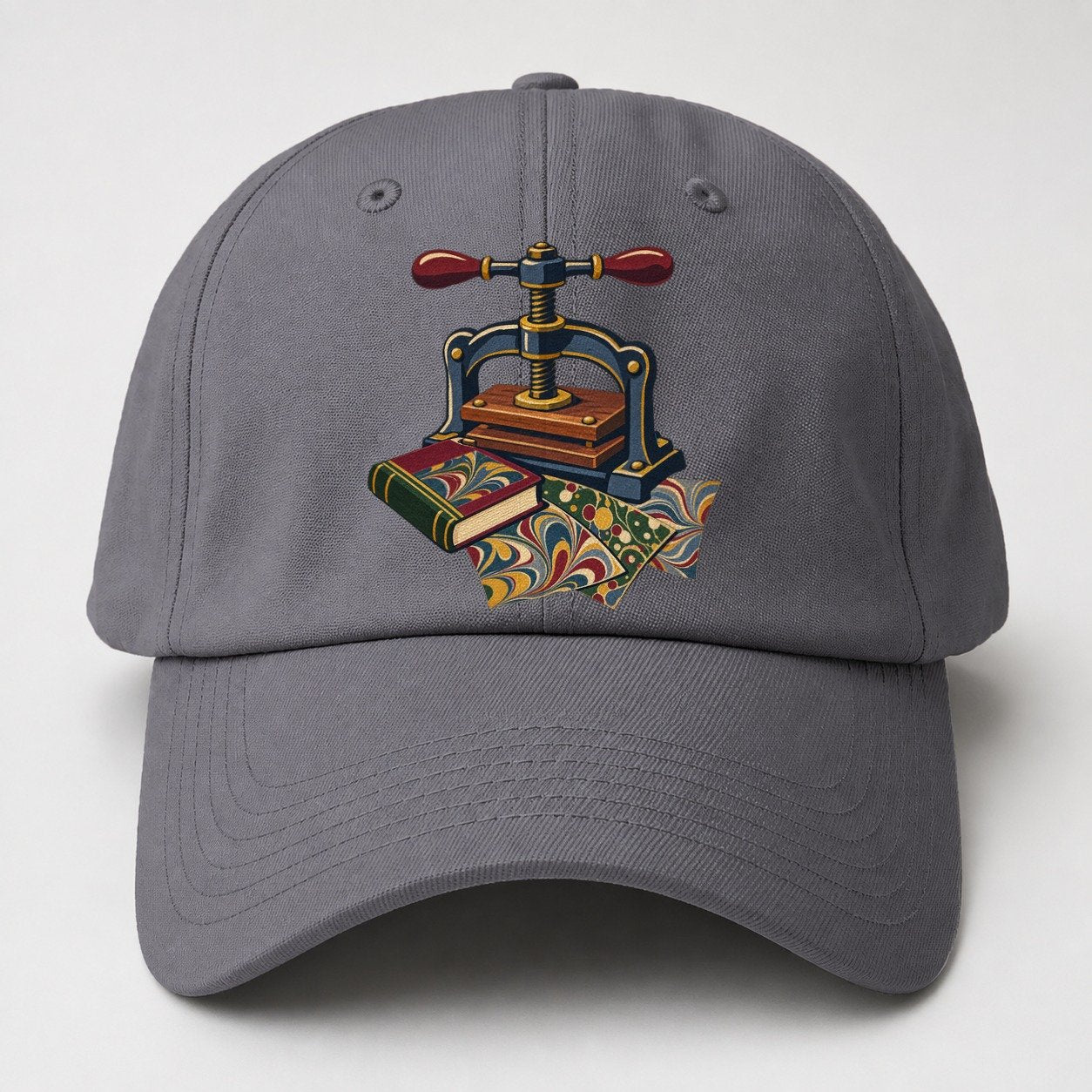 Bookbinder Press And Marbled Pages Uk Culture Heritage Baseball Cap – Grey