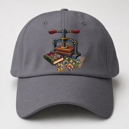 Bookbinder Press And Marbled Pages Uk Culture Heritage Baseball Cap – Grey
