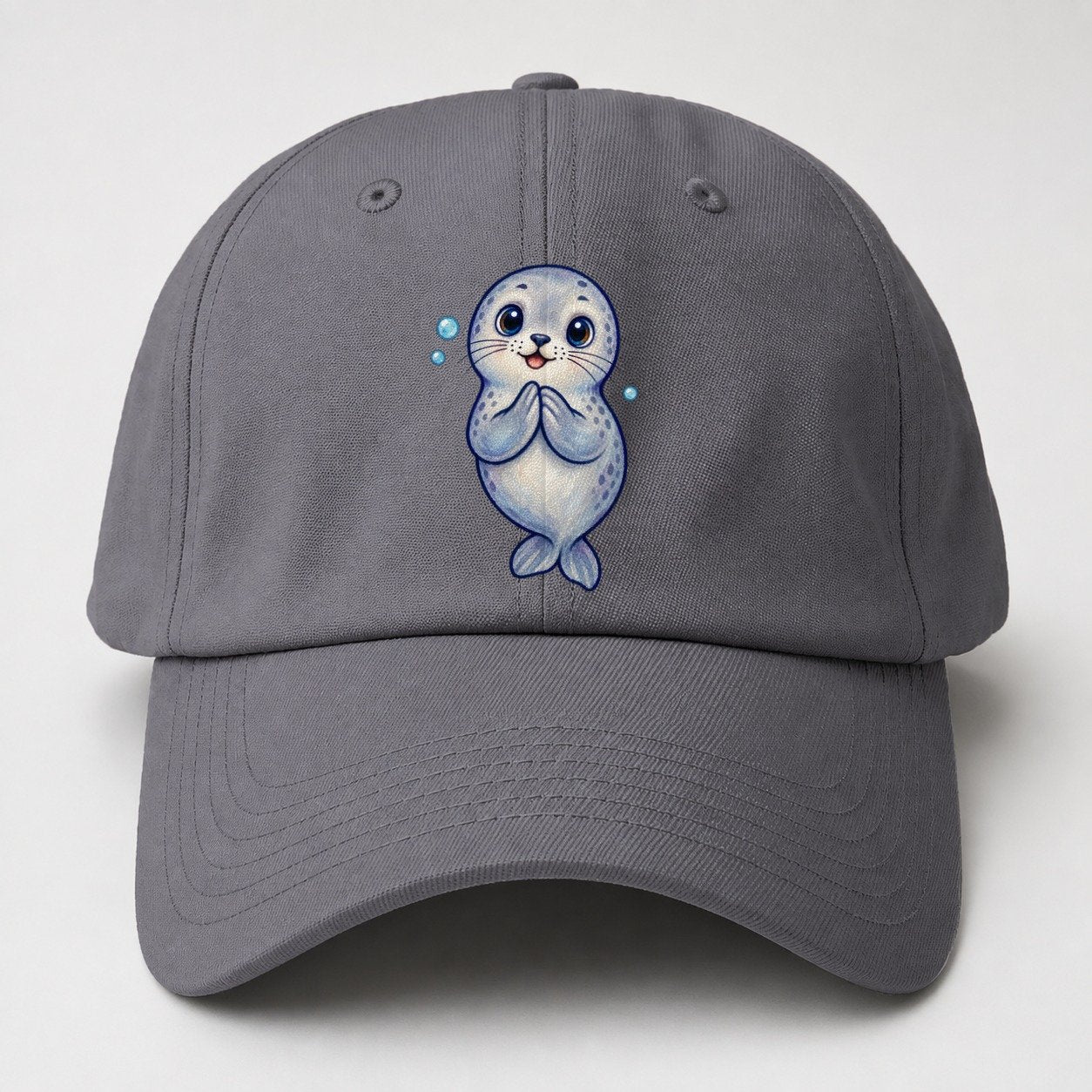 Seal Front Clap Sea Sprite Baseball Cap – Grey