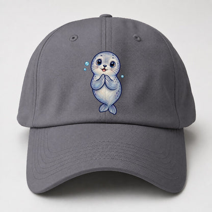 Seal Front Clap Sea Sprite Baseball Cap – Grey