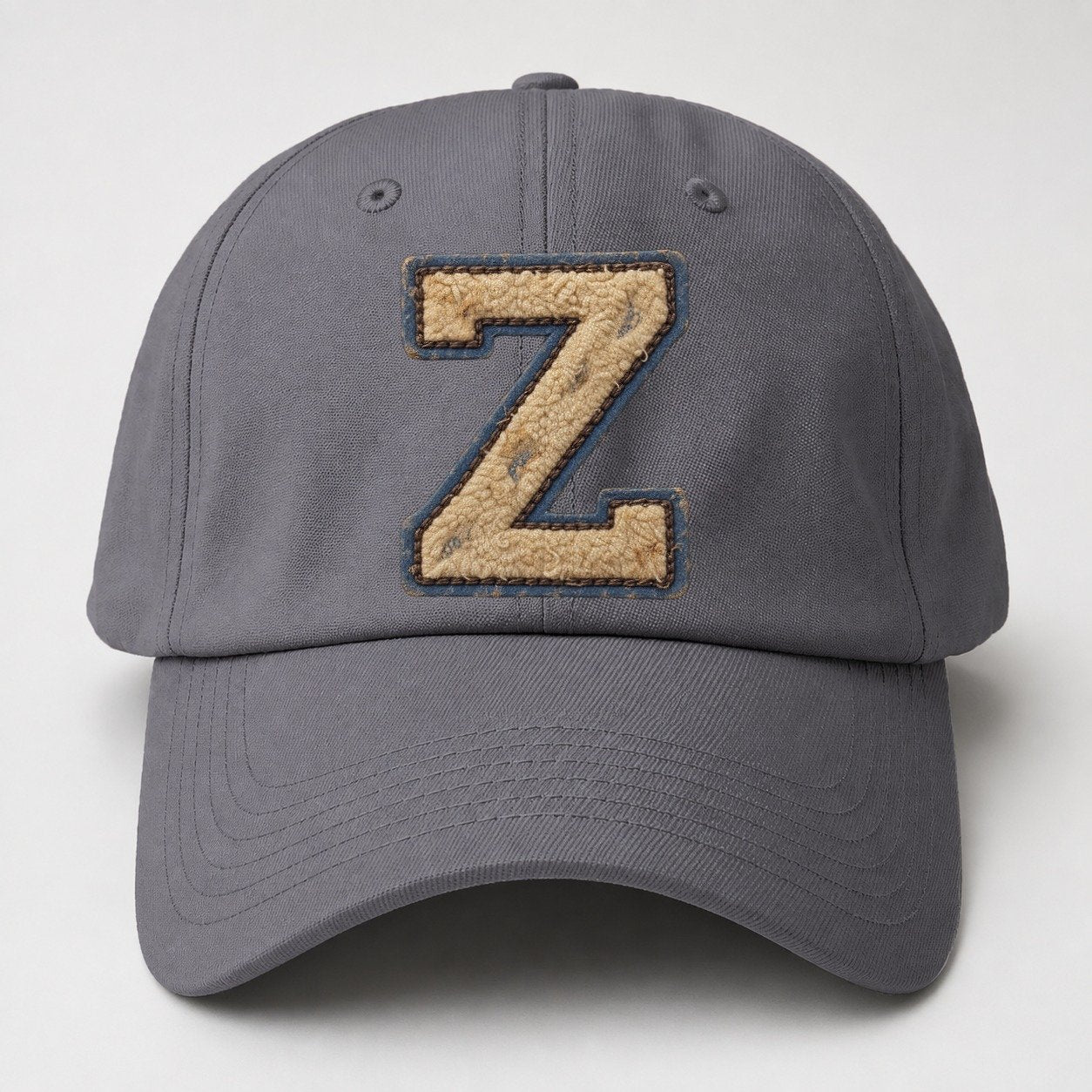 Varsity Chenille Z Monogram Baseball Cap – Grey