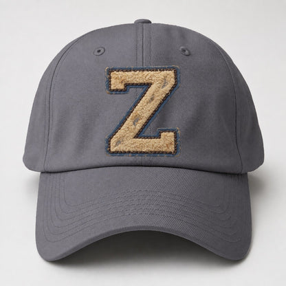 Varsity Chenille Z Monogram Baseball Cap – Grey