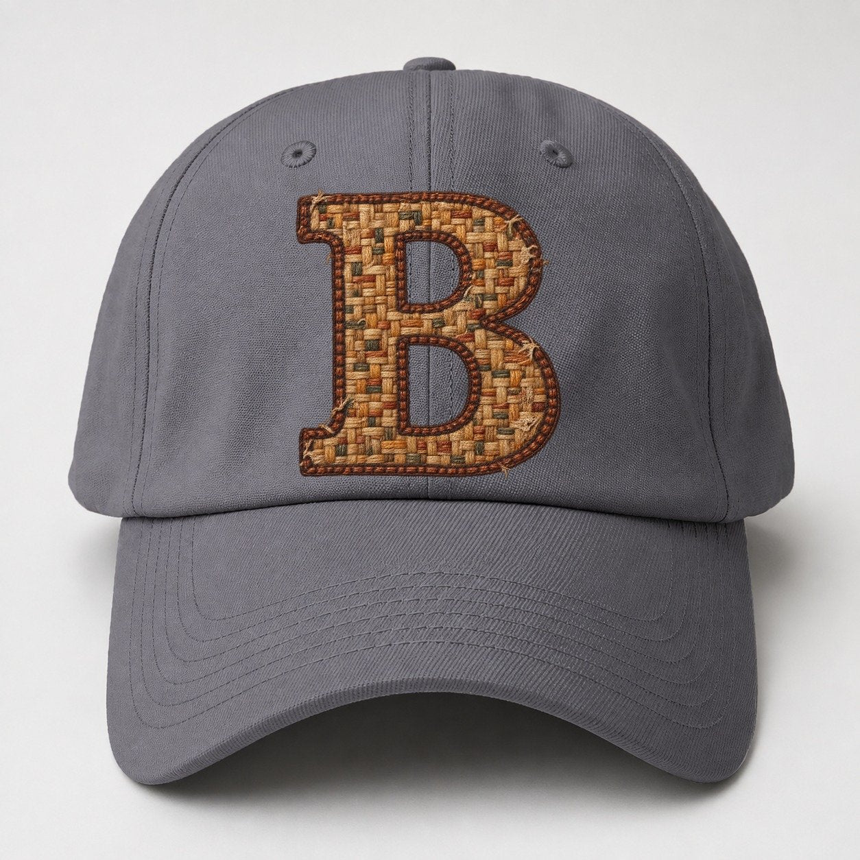 Woven Tweed B Monogram Baseball Cap – Grey
