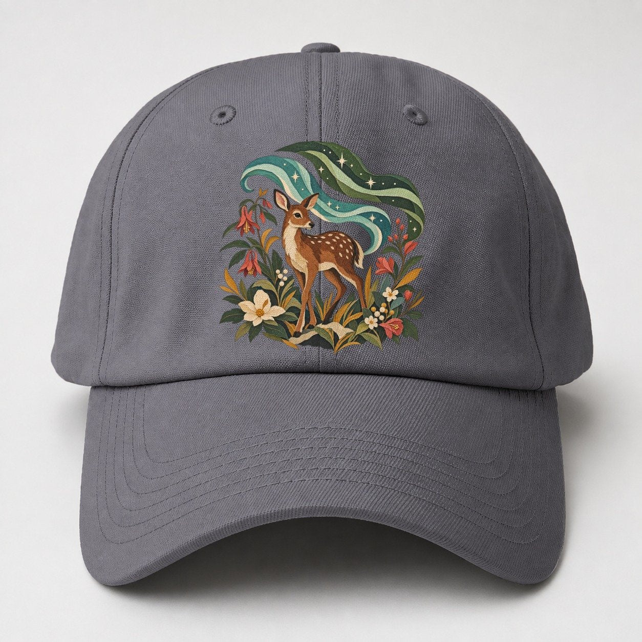 Deer Aurora Shelter Gentle Wild Baseball Cap – Grey