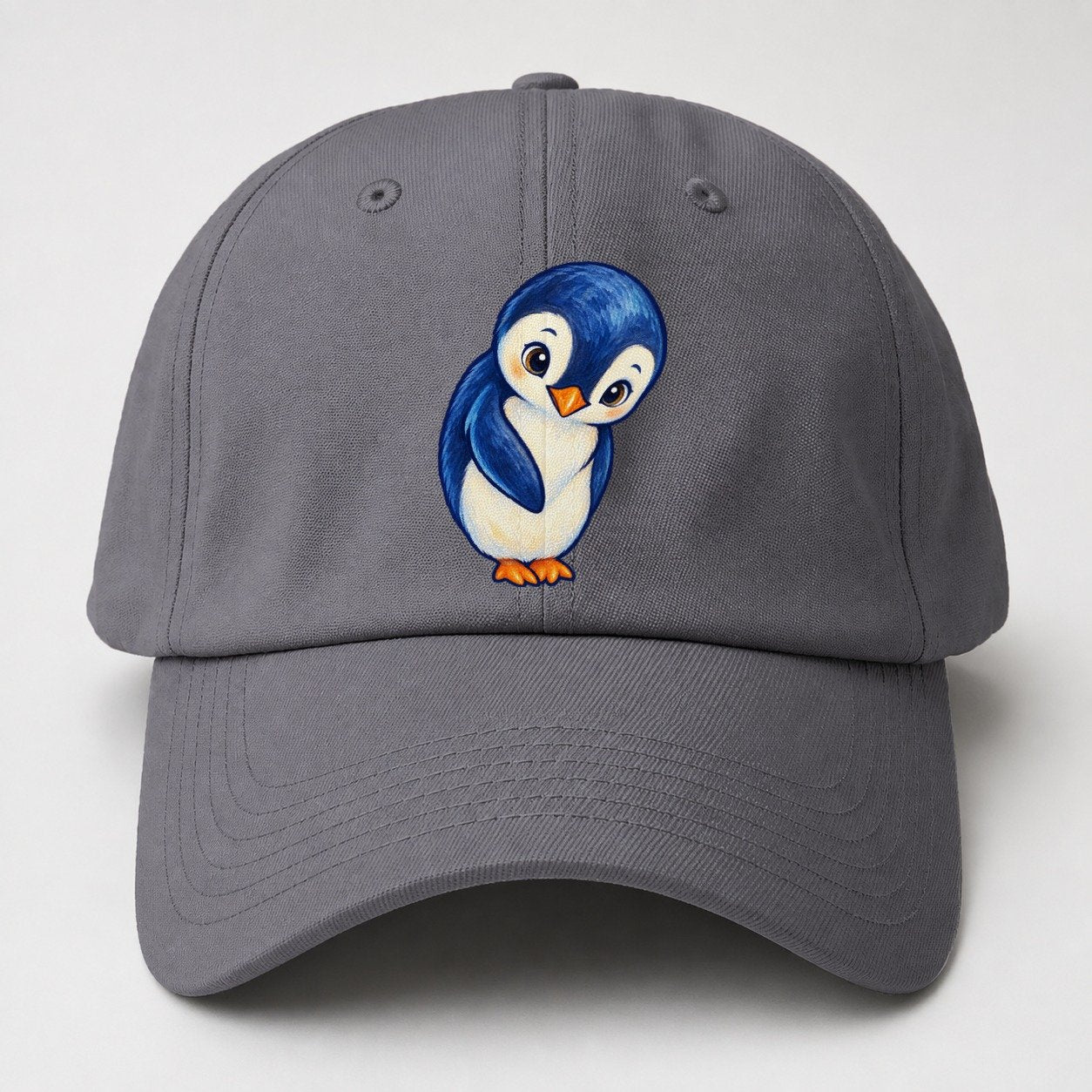 Penguin Little Bow Sea Sprite Baseball Cap – Grey