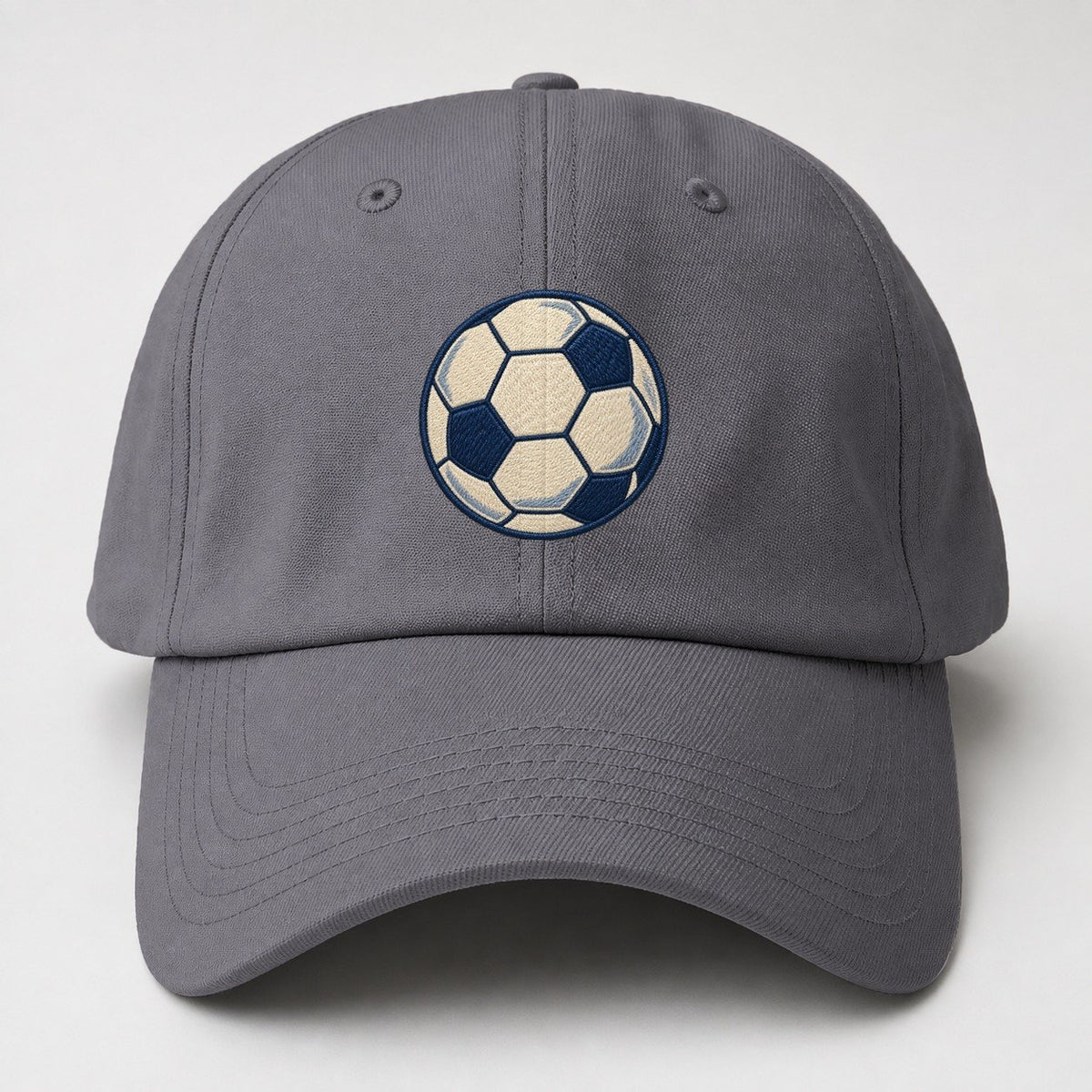 Soccer Ball Tiny Solo Marks Baseball Cap – Grey