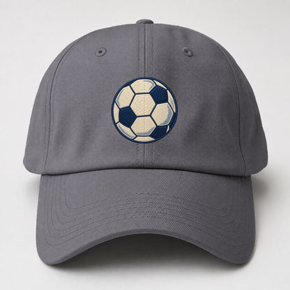 Soccer Ball Tiny Solo Marks Baseball Cap – Grey