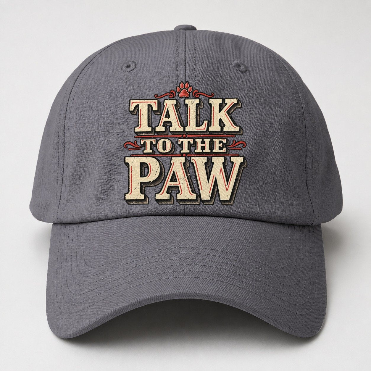 Talk To The Paw American Wit Baseball Cap – Grey