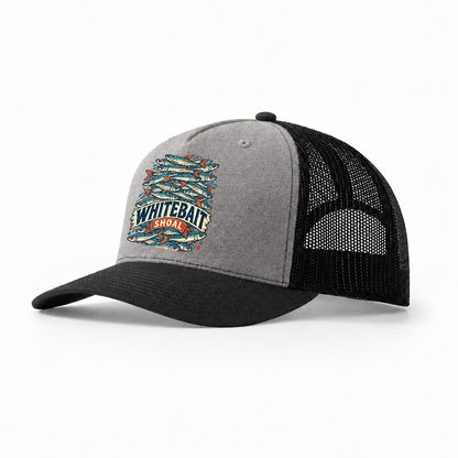 Whitebait Shoal Stack Fishing Club Trucker Hat – Grey Black