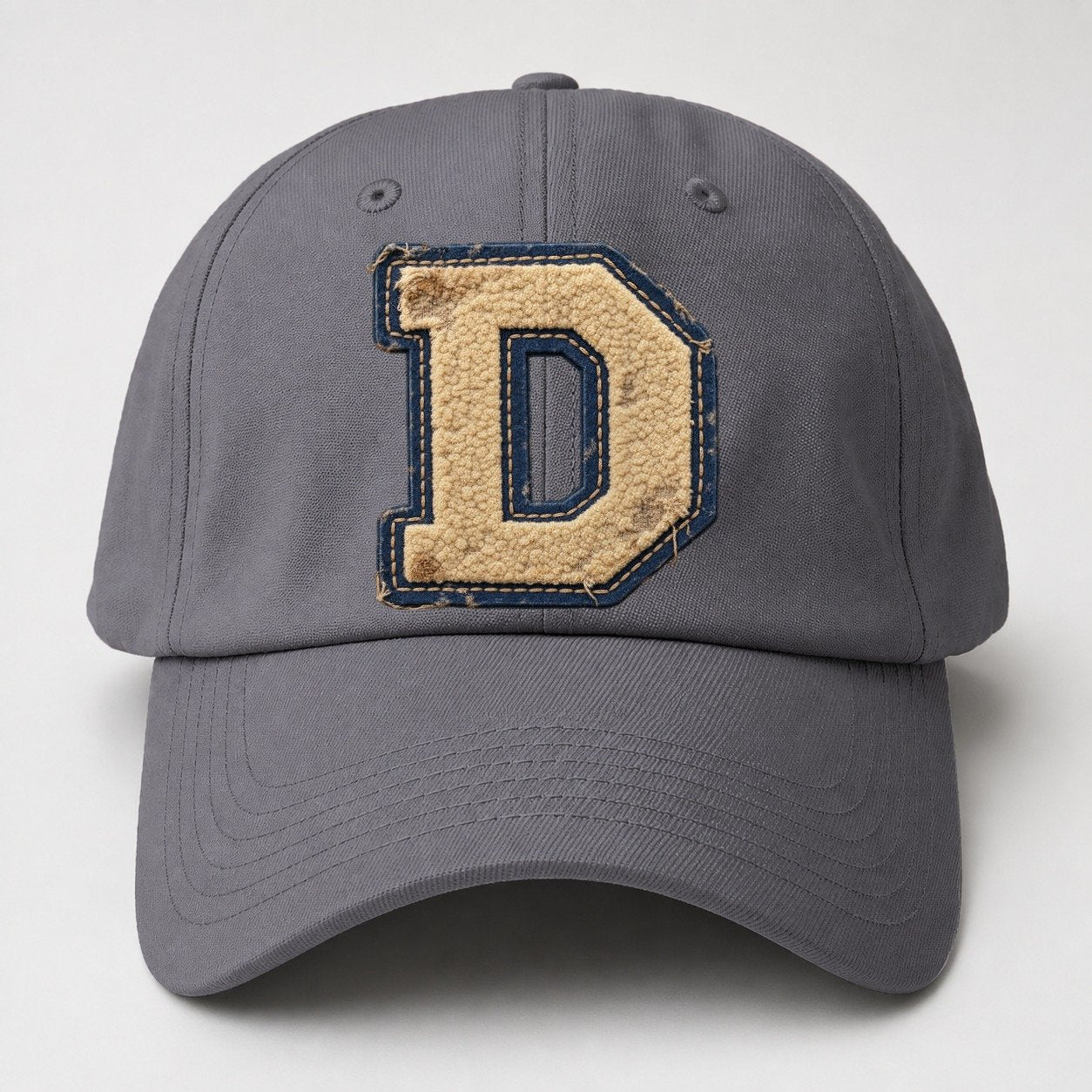 Varsity Chenille D Monogram Baseball Cap – Grey