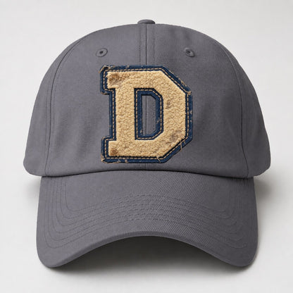 Varsity Chenille D Monogram Baseball Cap – Grey