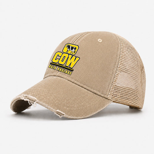 Cow Bulk Haulage Heavy Duty Washed Trucker Hat – Khaki