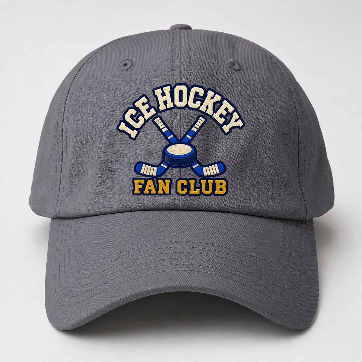 Ice Hockey Fan Club Baseball Cap – Grey
