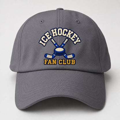 Ice Hockey Fan Club Baseball Cap – Grey