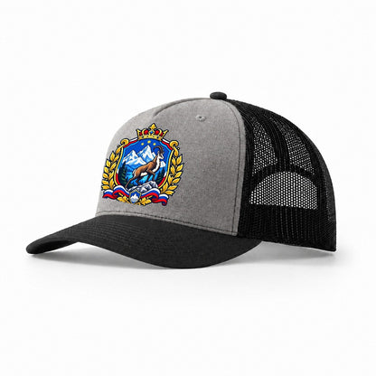 Slovenia Heraldic Crest Country Logos Trucker Hat – Grey Black