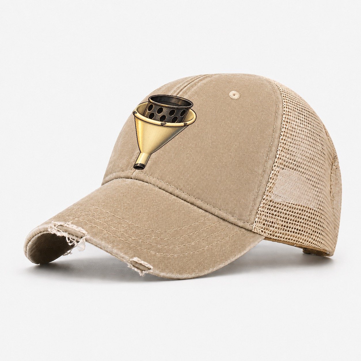 Brewing Funnel And Strainer Brew Day Washed Trucker Hat – Khaki
