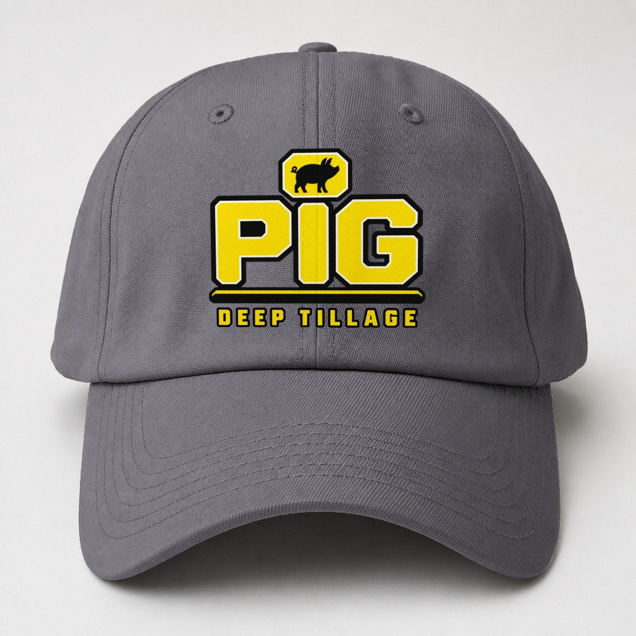 Pig Deep Tillage Heavy Duty Baseball Cap – Grey