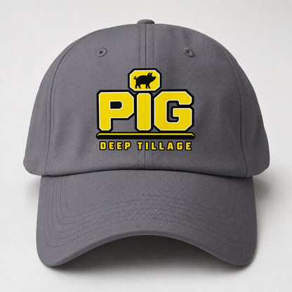 Pig Deep Tillage Heavy Duty Baseball Cap – Grey