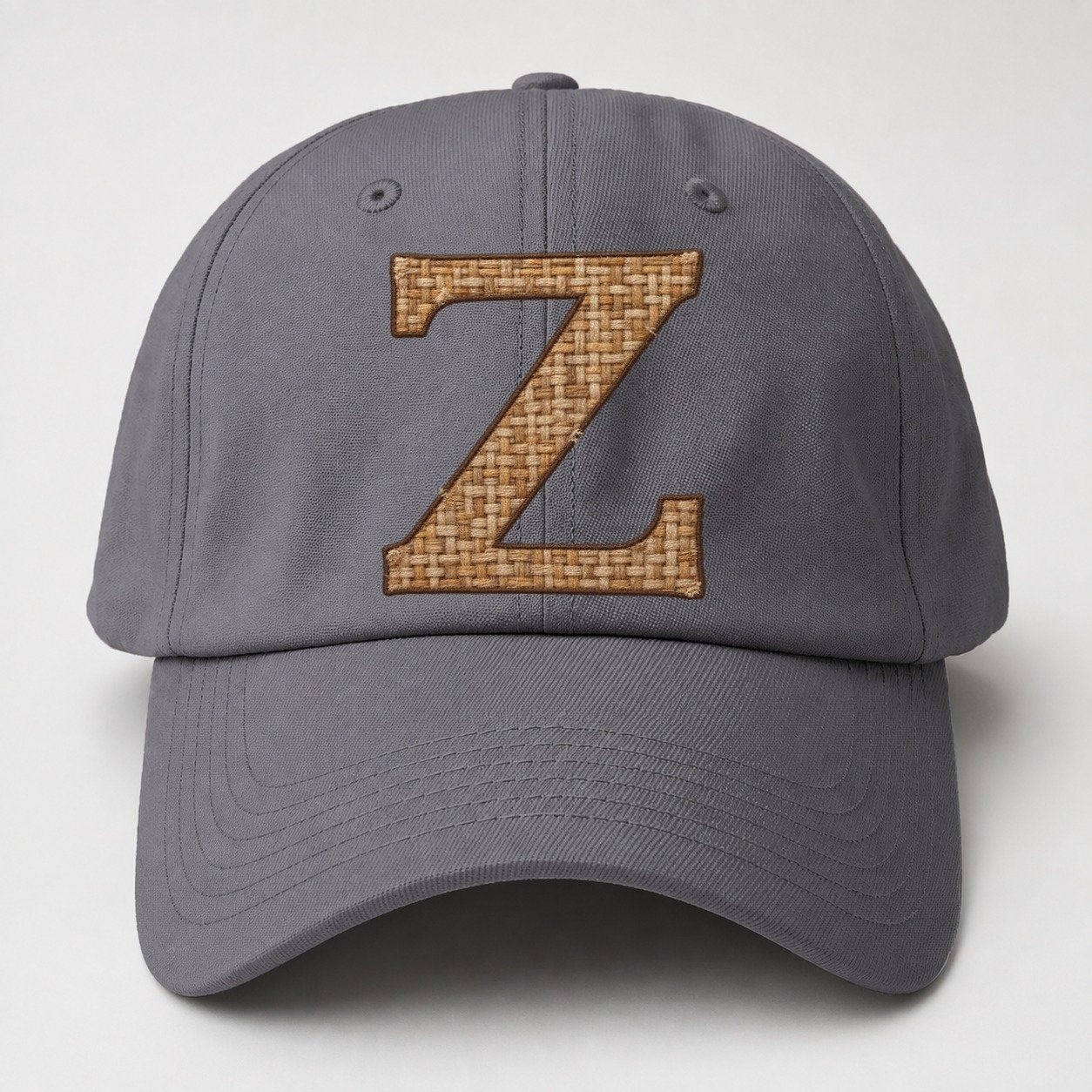 Woven Tweed Z Monogram Baseball Cap – Grey