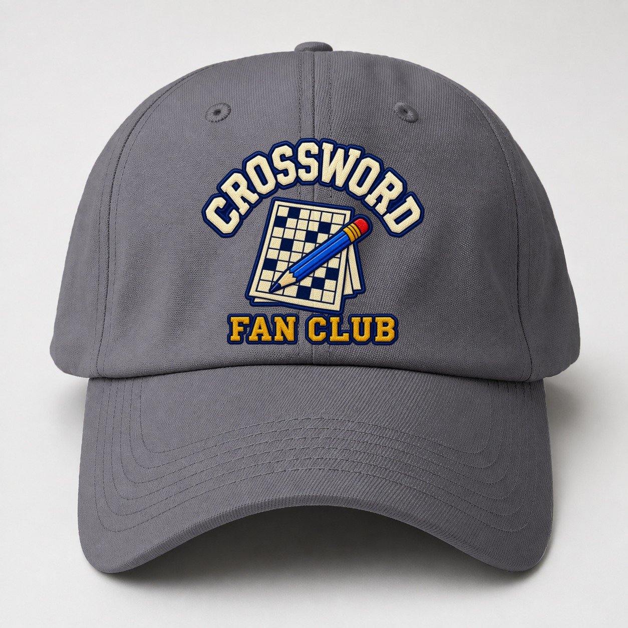Crossword Fan Club Baseball Cap – Grey