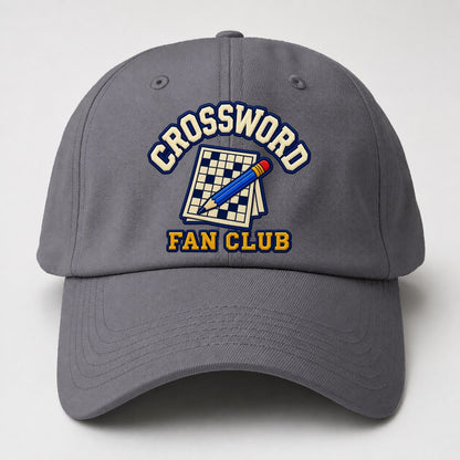 Crossword Fan Club Baseball Cap – Grey