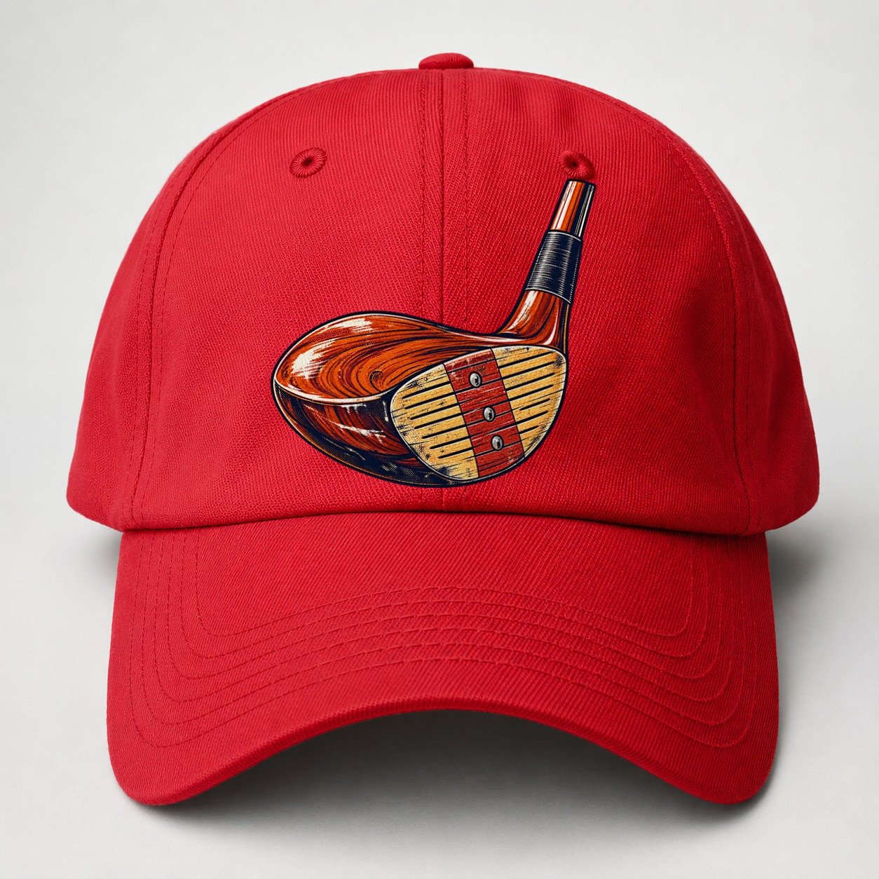 Vintage Club Head Golf Life Baseball Cap – Red