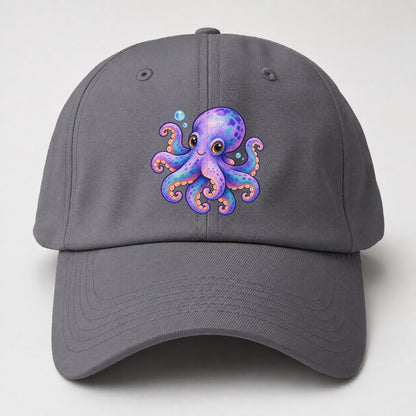 Octopus Playful Pinwheel Sea Sprite Baseball Cap – Grey