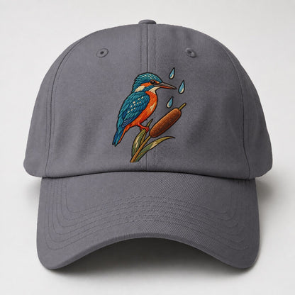 Kingfisher Rain Pause Gentle Wild Baseball Cap – Grey
