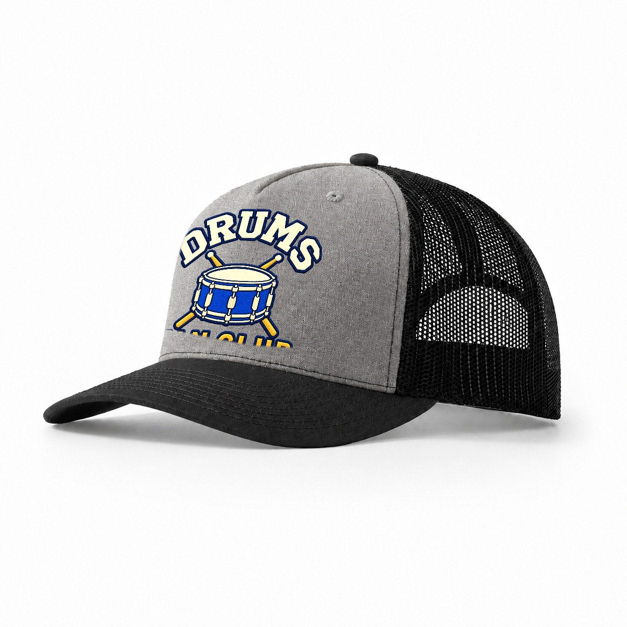 Drums Fan Club Trucker Hat – Grey Black