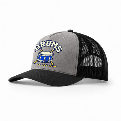 Drums Fan Club Trucker Hat – Grey Black