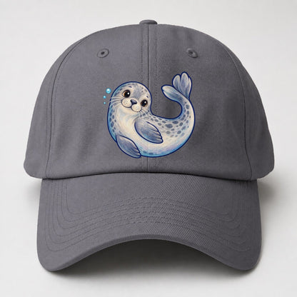 Seal Side Roll Sea Sprite Baseball Cap – Grey