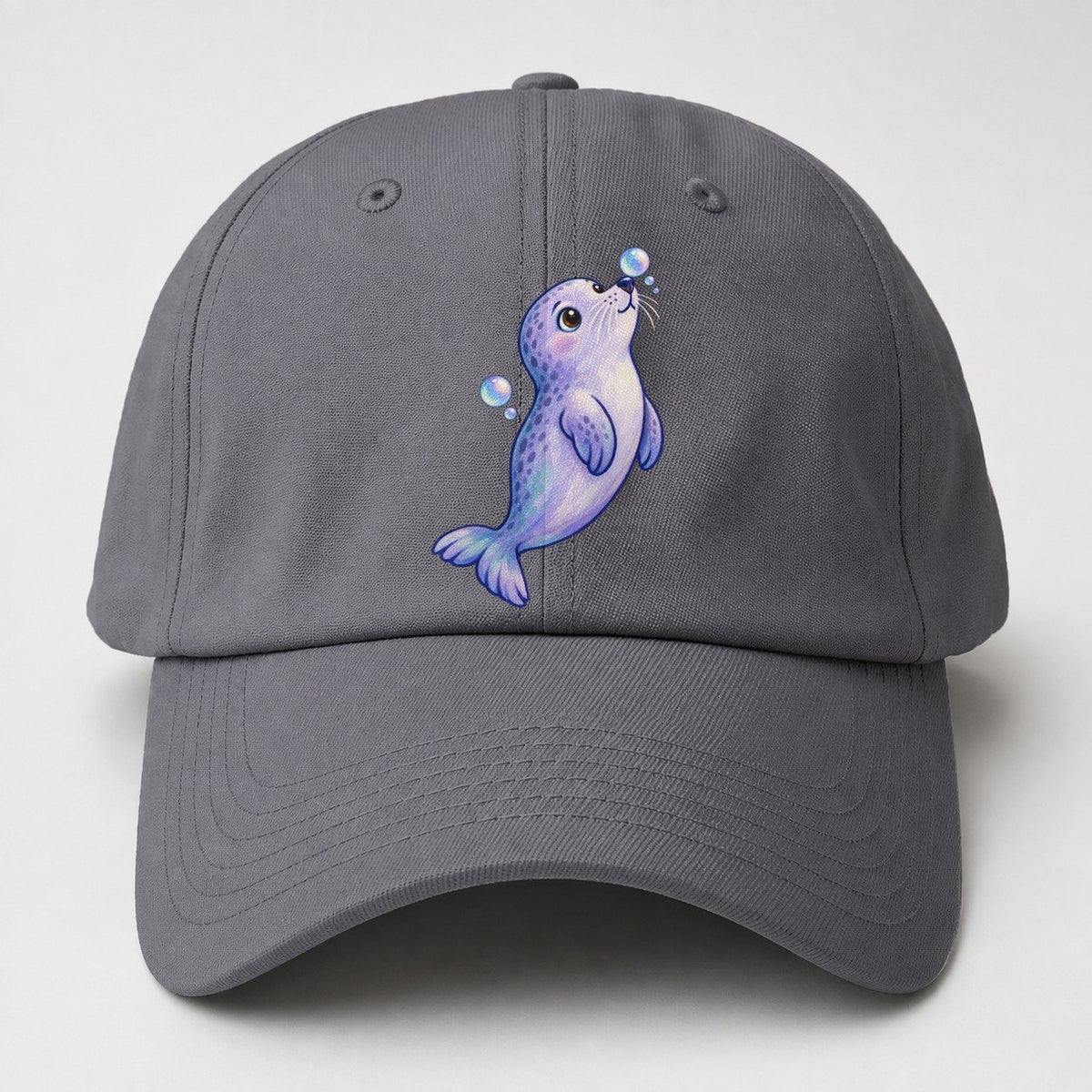 Seal Bubble Snoot Sea Sprite Baseball Cap – Grey